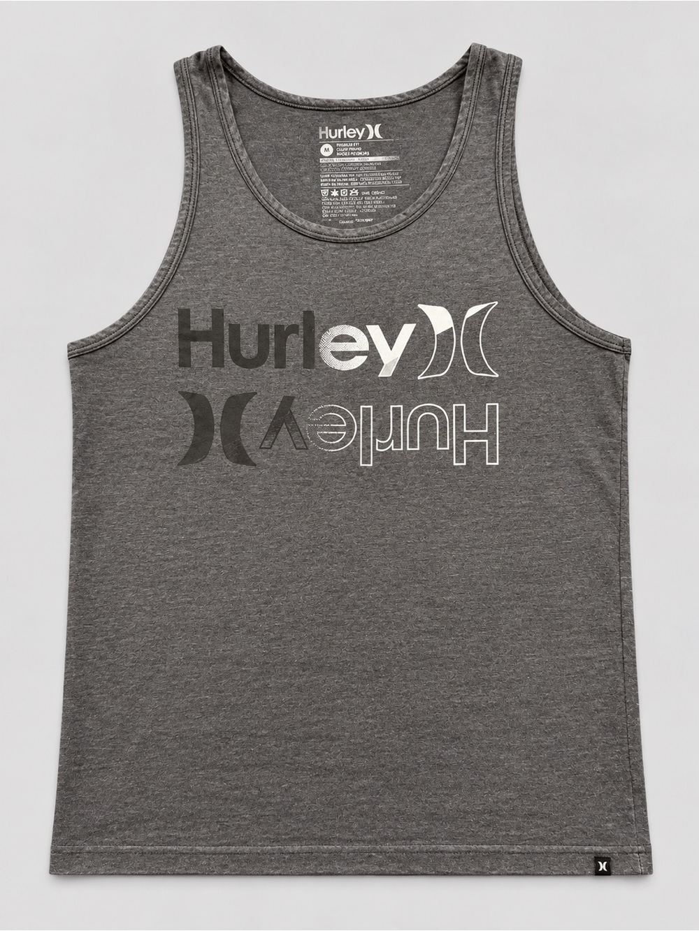 Hurley Men's Gray/White Logo Tank
